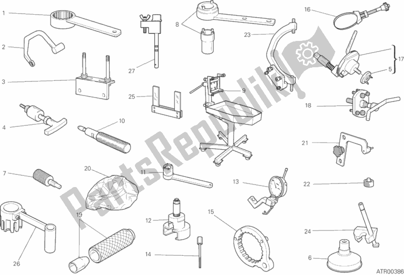 Todas las partes para Herramientas De Servicio De Taller, Motor de Ducati Scrambler 1100 PRO USA 2020